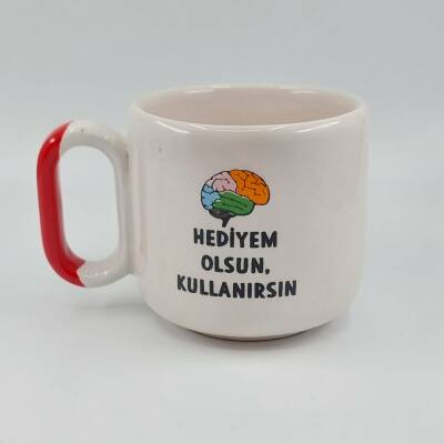 HEDİYEM OLSUN KULLANIRSIN - ARYA ÇAY FİNCANI - KIRMIZI SAP - 1