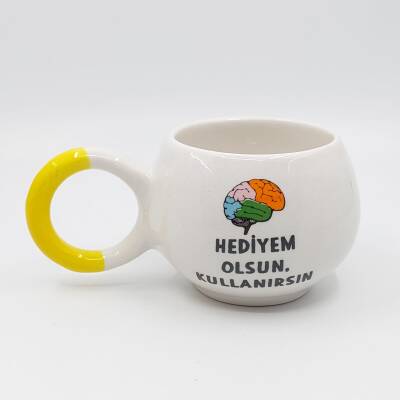 HEDİYEM OLSUN KULLANIRSIN - BALONCUK KUPA - SARI SAP - 1