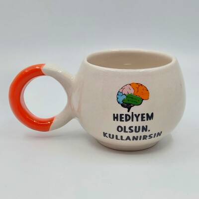 HEDİYEM OLSUN KULLANIRSIN - BALONCUK KUPA - TURUNCU SAP - 1