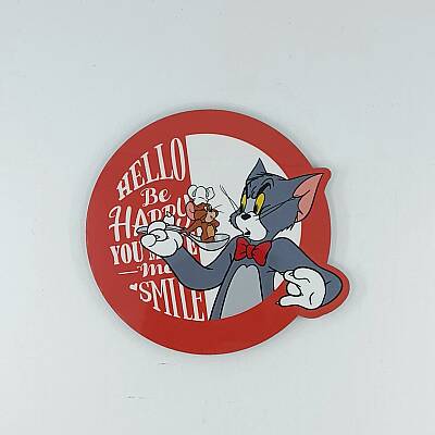 HELLO BE HAPPY TOM VE JERRY-LİSANSLI BARDAK ALTLIĞI - TEKLİ - 1