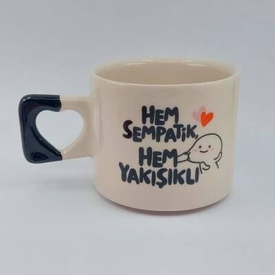 HEM SEMPATİK HEM YAKIŞIKLI - KALP KUPA - SİYAH SAP - 1