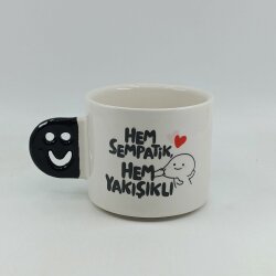HEM SEMPATİK HEM YAKIŞIKLI-SMİLE KUPA - SİYAH SAP - 