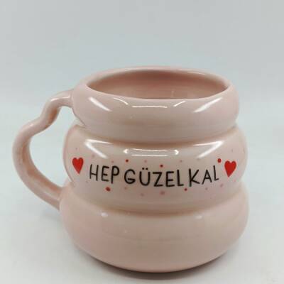 HEP GÜZEL KAL-KOVAN KUPA - PEMBE SAP PEMBE GÖVDE - 1