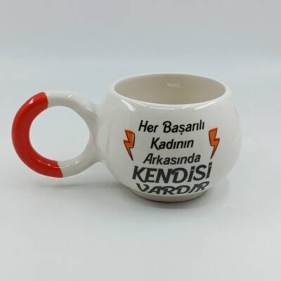 HER BAŞARILI KADININ ARKASINDA - BALONCUK KUPA - TURUNCU SAP - 1