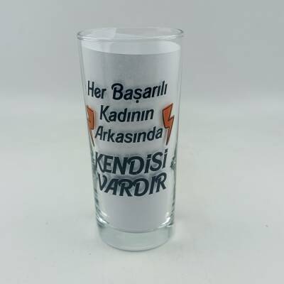 HER BAŞARILI KADININ ARKASINDA-RAKI BARDAĞI - ŞEFFAF - 1