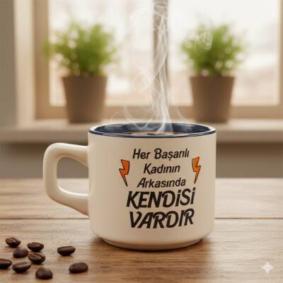 HER BAŞARILI KADININ ARKASINDA - VENUS KUPA - SİYAH İÇ - 1