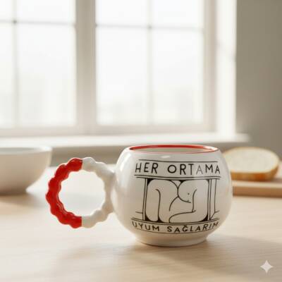 HER ORTAMA UYARIM -BALONCUK KUPA - TURUNCU SAP - 1