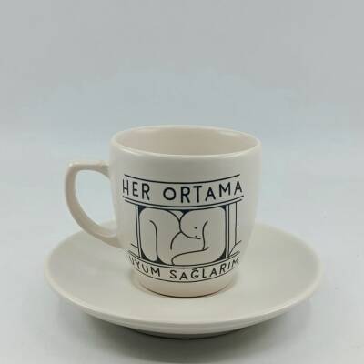 HER ORTAMA UYARIM -KLASİK TÜRK KAHVESİ FİNCANI - TRANSPARAN GÖVDE - 1