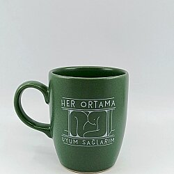 HER ORTAMA UYARIM -OVAL KUPA - YEŞİL SAP YEŞİL GÖVDE YEŞİL İÇ - 