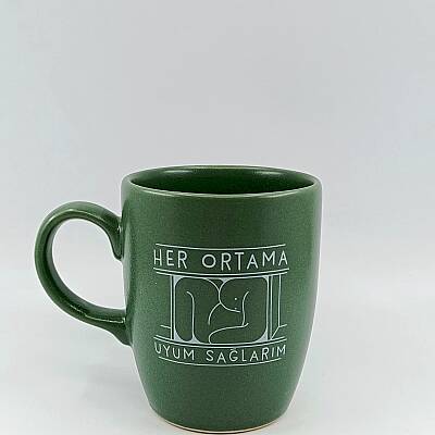 HER ORTAMA UYARIM -OVAL KUPA - YEŞİL SAP YEŞİL GÖVDE YEŞİL İÇ - 1