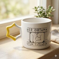 HER ORTAMA UYARIM -YILDIZ KUPA - SARI SAP - 