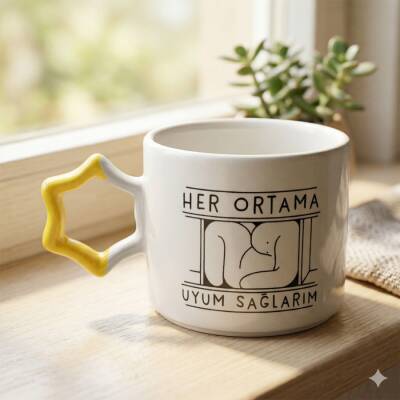 HER ORTAMA UYARIM -YILDIZ KUPA - SARI SAP - 1