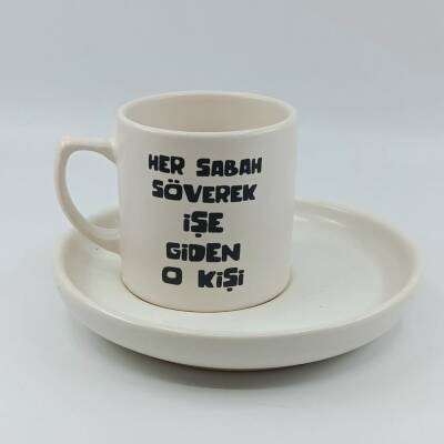 HER SABAH İŞE SÖVEREK GİDEN-VENÜS TÜRK KAHVESİ FİNCANI - TRANSPARAN GÖVDE - 1