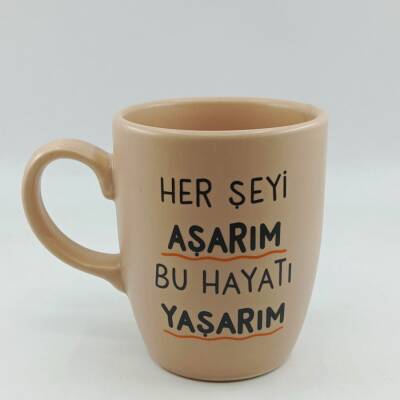 HER ŞEYİ AŞARIM -OVAL KUPA - PEMBE SAP PEMBE GÖVDE PEMBE İÇ - 1
