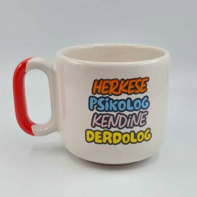HERKESE PSİKOLOG KENDİNE-ARYA ÇAY FİNCANI - TURUNCU SAP - 1