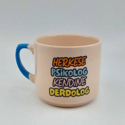 HERKESE PSİKOLOG KENDİNE-MİSTİK KUPA - MAVİ SAP - 1