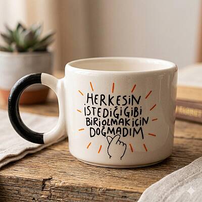 HERKESİN İSTEDİĞİ GİBİ BİRİ OLMAK-DÜĞÜM KUPA - SİYAH SAP - 1