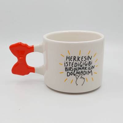 HERKESİN İSTEDİĞİ GİBİ BİRİ OLMAK-KURDELE KUPA - TURUNCU SAP - 1