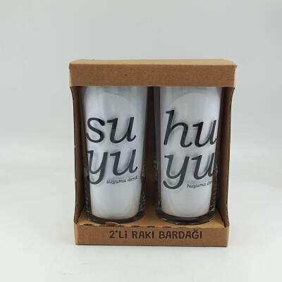 HUYU & SUYU-İKİLİ RAKI BARDAĞI - ŞEFFAF - 1