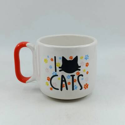 I LOVE CATS - ARYA ÇAY FİNCANI - TURUNCU SAP - 1