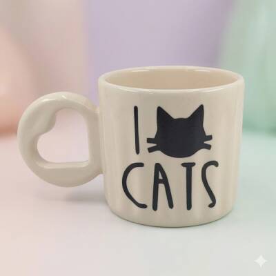 I LOVE CATS-EROS KUPA - TRANSPARAN SAP TRANSPARAN GÖVDE - 1