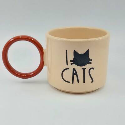 I LOVE CATS-O KUPA - KAHVERENGİ SAP - 1
