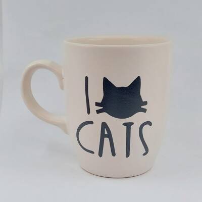 I LOVE CATS - OVAL KUPA - TRANSPARAN SAP - 1