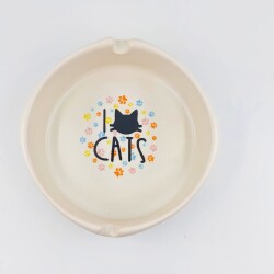 I LOVE CATS- RENKLİ-YUVARLAK KÜLLÜK - TRANSPARAN GÖVDE - 