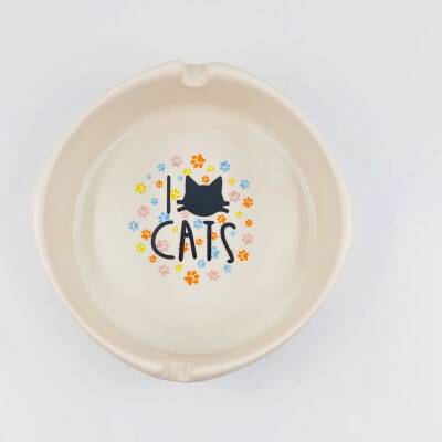 I LOVE CATS- RENKLİ-YUVARLAK KÜLLÜK - TRANSPARAN GÖVDE - 1