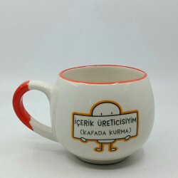 İÇERİK ÜRETİCİSİYİM (KAFADA KURMA)-BALON KUPA - TURUNCU SAP TURUNCU TURNET - 