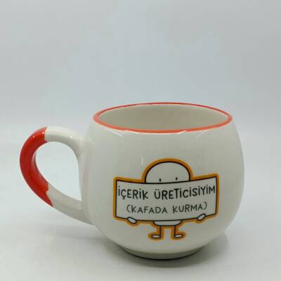 İÇERİK ÜRETİCİSİYİM (KAFADA KURMA)-BALON KUPA - TURUNCU SAP TURUNCU TURNET - 1