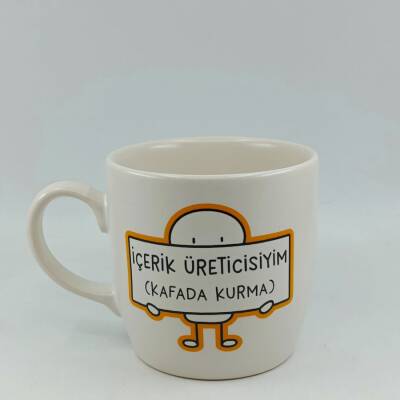 İÇERİK ÜRETİCİSİYİM (KAFADA KURMA)-BODUR KUPA - TRANSPARAN - 1