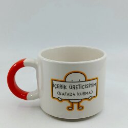 İÇERİK ÜRETİCİSİYİM (KAFADA KURMA)-D KUPA - TURUNCU SAP - 