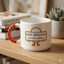 İÇERİK ÜRETİCİSİYİM (KAFADA KURMA)-D KUPA - TURUNCU SAP - 