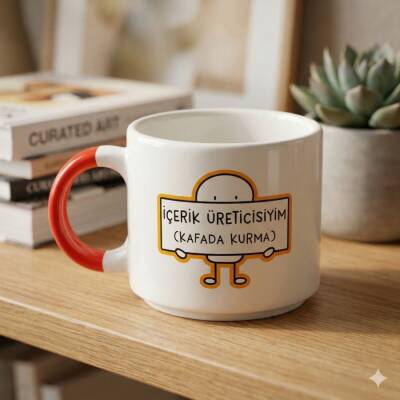 İÇERİK ÜRETİCİSİYİM (KAFADA KURMA)-D KUPA - TURUNCU SAP - 1