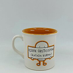 İÇERİK ÜRETİCİSİYİM (KAFADA KURMA)-İDA KUPA - TRANSPARAN SAP TRANSPARAN GÖVDE TURUNCU İÇ - 