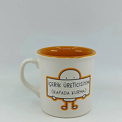 İÇERİK ÜRETİCİSİYİM (KAFADA KURMA)-İDA KUPA - TRANSPARAN SAP TRANSPARAN GÖVDE TURUNCU İÇ - 1