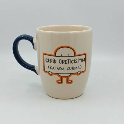 İÇERİK ÜRETİCİSİYİM (KAFADA KURMA)-OVAL KUPA - KOBALT SAP - 1