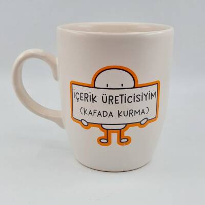 İÇERİK ÜRETİCİSİYİM (KAFADA KURMA)-OVAL KUPA - TRANSPARAN SAP - 1