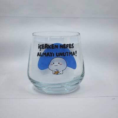 İÇERKEN NEFES ALMAYI UNUTMA-VİSKİ BARDAĞI - ŞEFFAF - 1