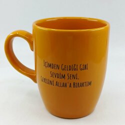 İÇİMDEN GELDİĞİ GİBİ SEVDİM-OVAL KUPA - SARI SAP SARI GÖVDE SARI İÇ - 