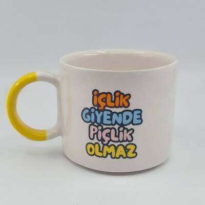 İÇLİK GİYENDE PİÇLİK OLMAZ - D KUPA - SARI SAP - 1