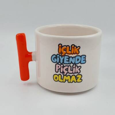 İÇLİK GİYENDE PİÇLİK OLMAZ - T KUPA - TURUNCU SAP - 1