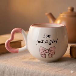 IM JUST A GİRL-AMOUR KUPA - PEMBE SAP PEMBE TURNET - 