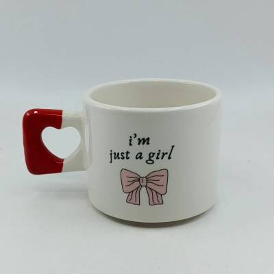 IM JUST A GİRL-KALP KUPA - KIRMIZI SAP - 1