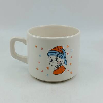 İNCİ KÜPELİ KIZ ÇİZİM-VENUS KUPA - TRANSPARAN - 1