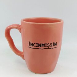 İNCİNMİŞSİN-KAMPANYALI KUPA - OVAL PEMBE - 