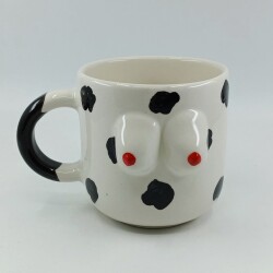 İNEK DESEN - 3D-3D KABARTMA KUPA - BEREKET KUPA - 