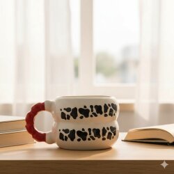 İNEK DESEN-HARMONİ KUPA - KIRMIZI SAP - 