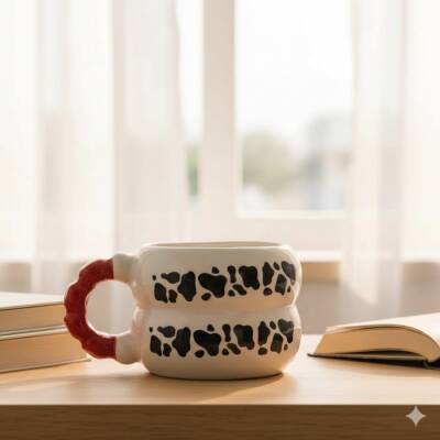 İNEK DESEN-HARMONİ KUPA - KIRMIZI SAP - 1